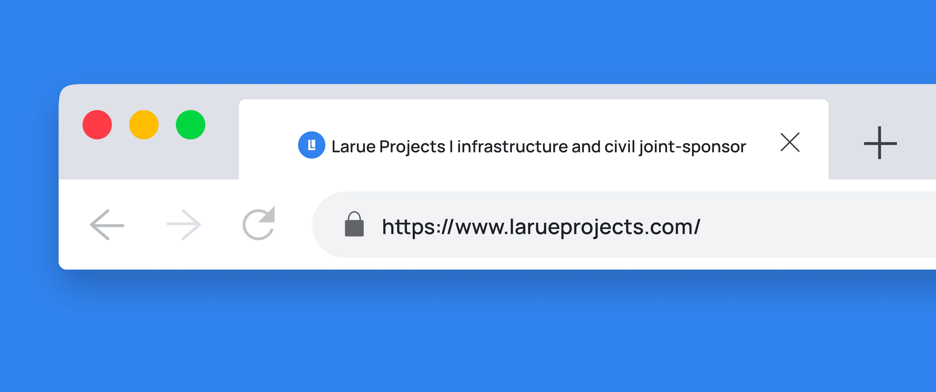 Larue Projects website shown in a browser
